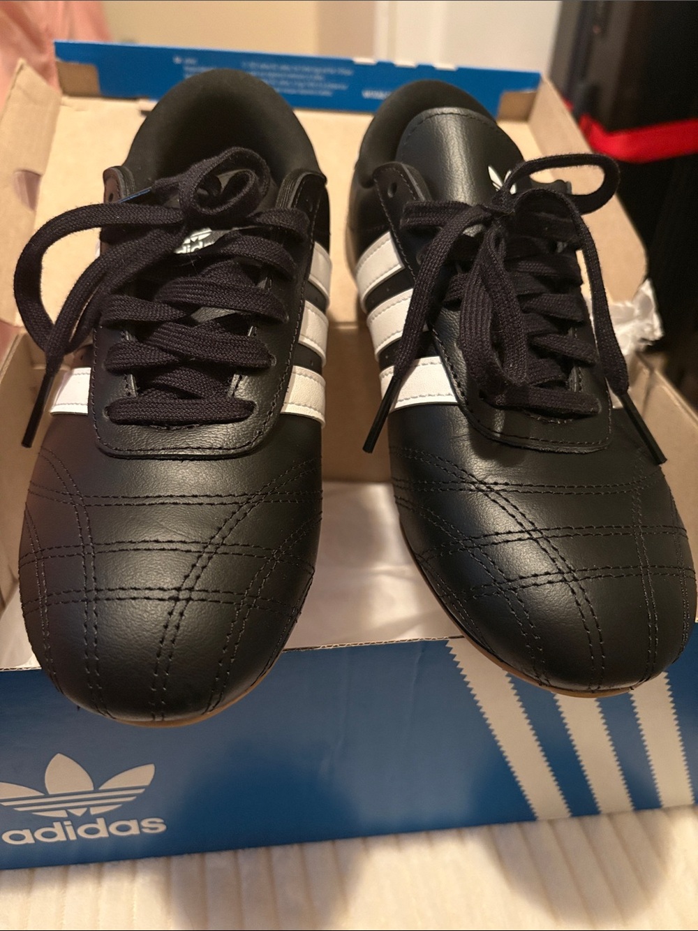 adidas Black & White Classic 3-Stripe Sneakers